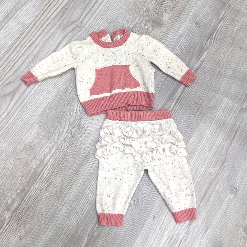 Rufflebutts confetti sweater knit jogger